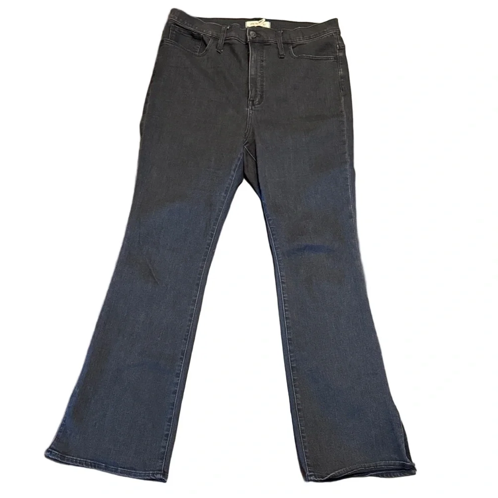Madewell Roadtripper Skinny Flare Black denim Jeans Size 32